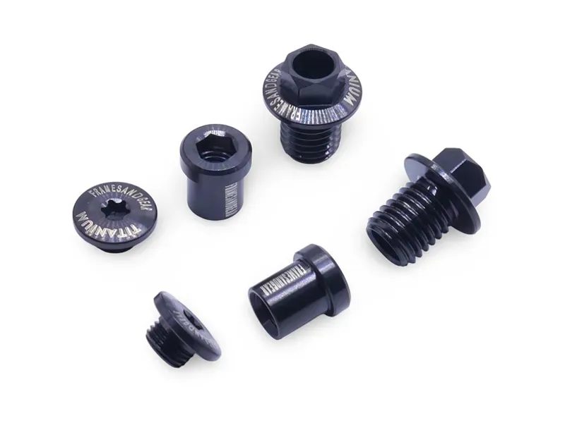 Framesandgear Titanium M5 Disc Brake Caliper Bolts in Black-1