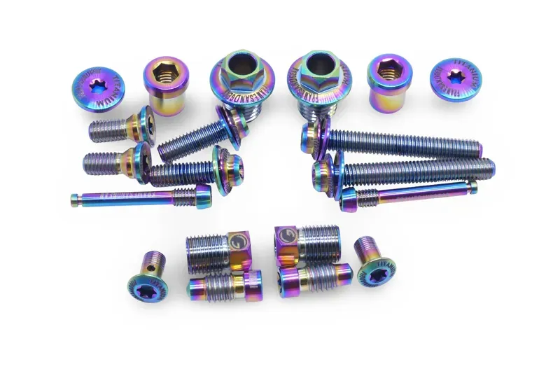 Framesandgear Titanium Full Replacement Bolt Kit For Shimano Dura Ace R9270 Oil Slick