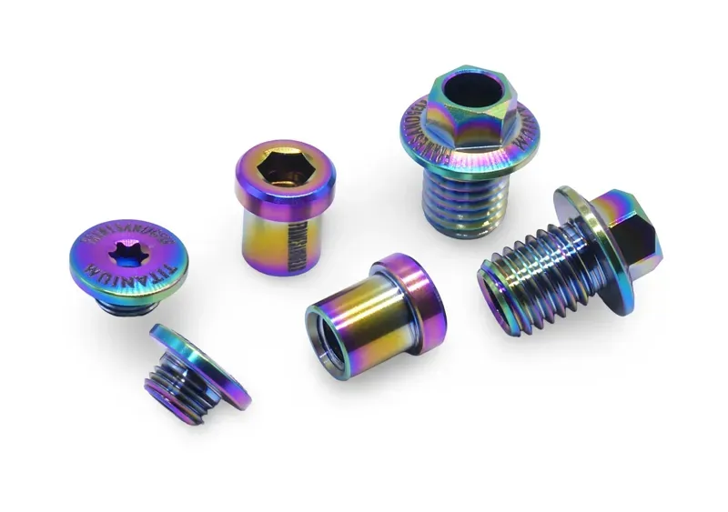 Framesandgear Titanium Full Replacement Bolt Kit For Shimano Dura Ace R9270 Oil Slick-2