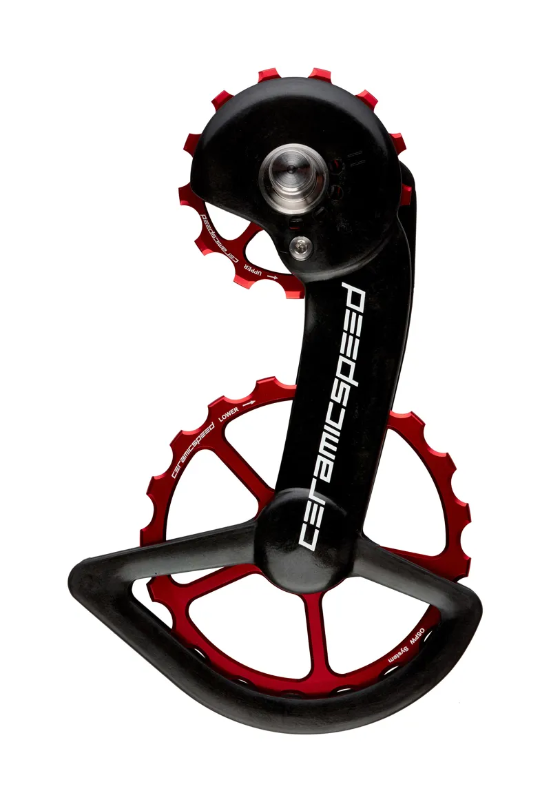 CeramicSpeed Coated Shimano 9100 OSPW System In Red