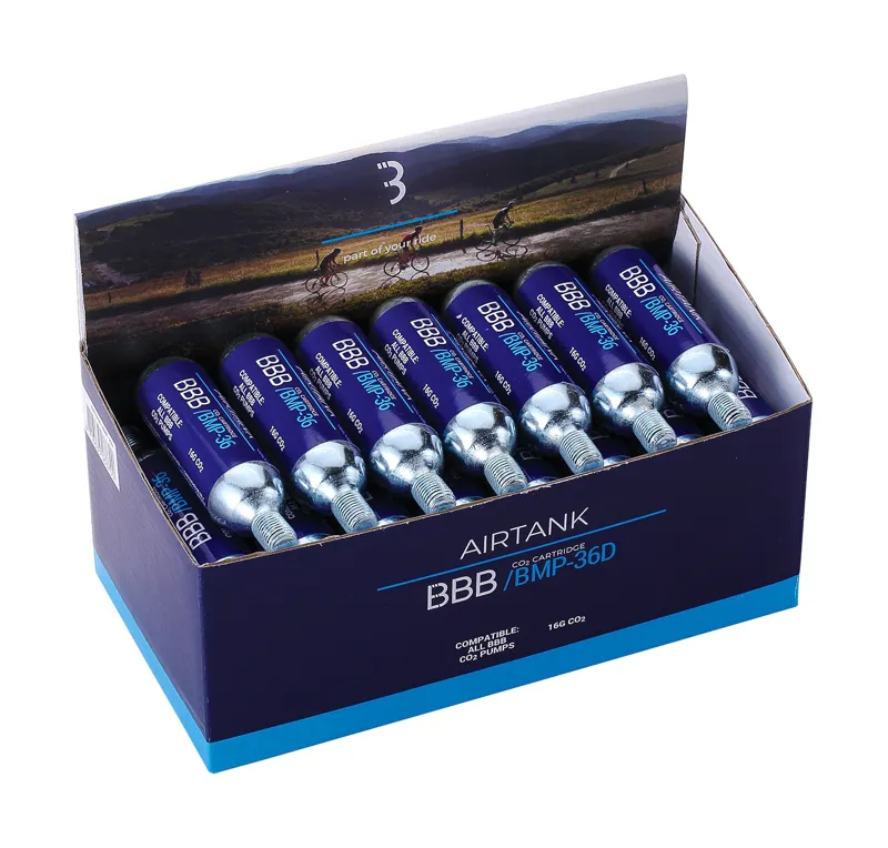 BBB 30x AirTank CO2 Cartridge Display Box In Blue