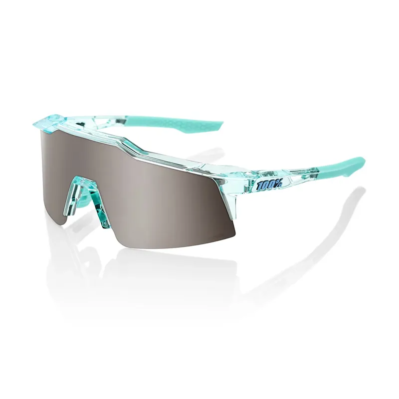 100% Speedcraft SL HiPER Mirror Silver Lens Sunglasses in Mint