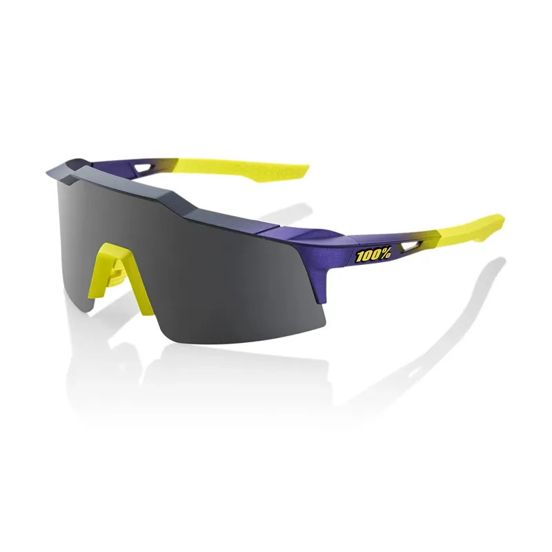100% Speedcraft SL Smoke Lens Sunglasses in Metallic Digital Brights