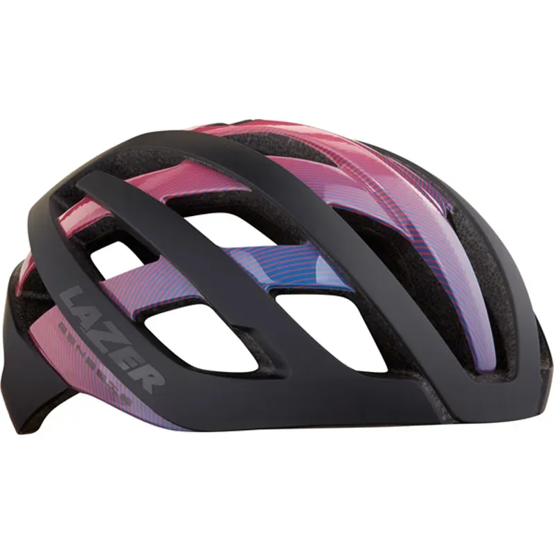 Lazer Genesis MIPS Helmet in Black/Purple Stripes