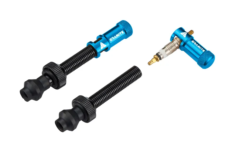 Granite JUICY NIPPLE Valve Cap & Removal Tool Inc. Valve Stem Blue