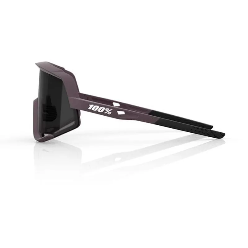 100% Glendale Black Mirror Lens Glasses in Soft Tact Deep Purple-2