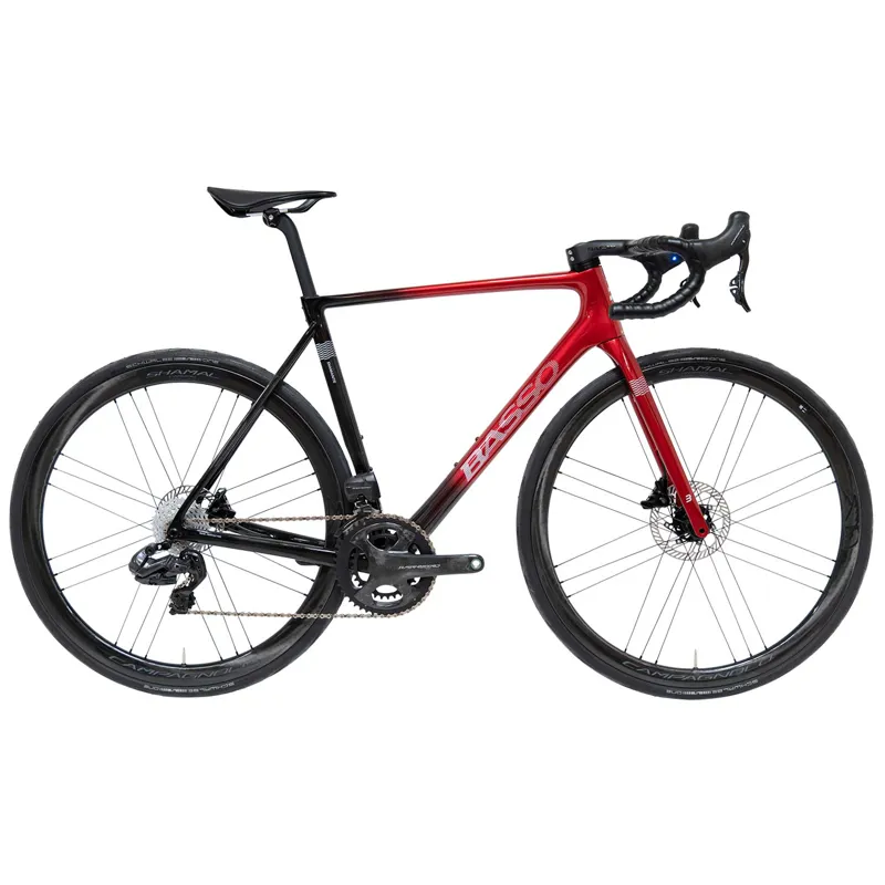 Basso Diamante Disc Super Record Wireless Red Fade Bike Black-Red