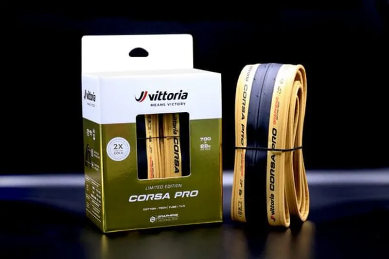 Vittoria Corsa Pro Limited Edition 700x28c 2-pack Tires in Gold/Black-2